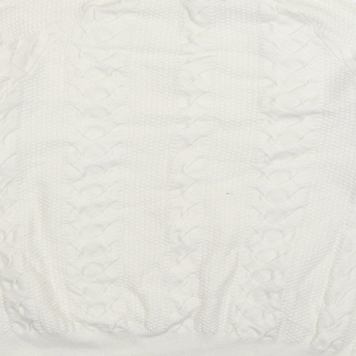 Very Womens White  Knit Pullover Jumper Size 14