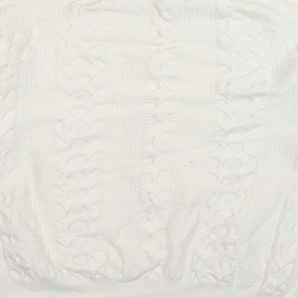 Very Womens White  Knit Pullover Jumper Size 14