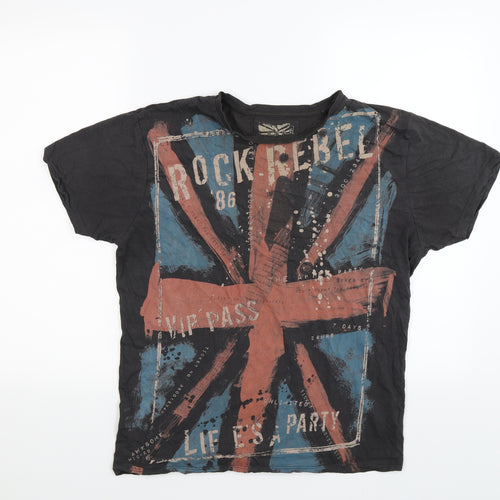 Cedarwood State Mens Grey    T-Shirt Size L  - DISTRESSEDROCK REBEL