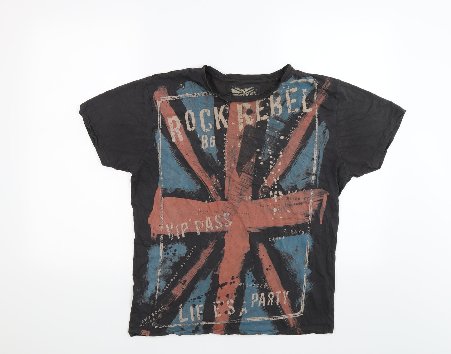 Cedarwood State Mens Grey    T-Shirt Size L  - DISTRESSEDROCK REBEL