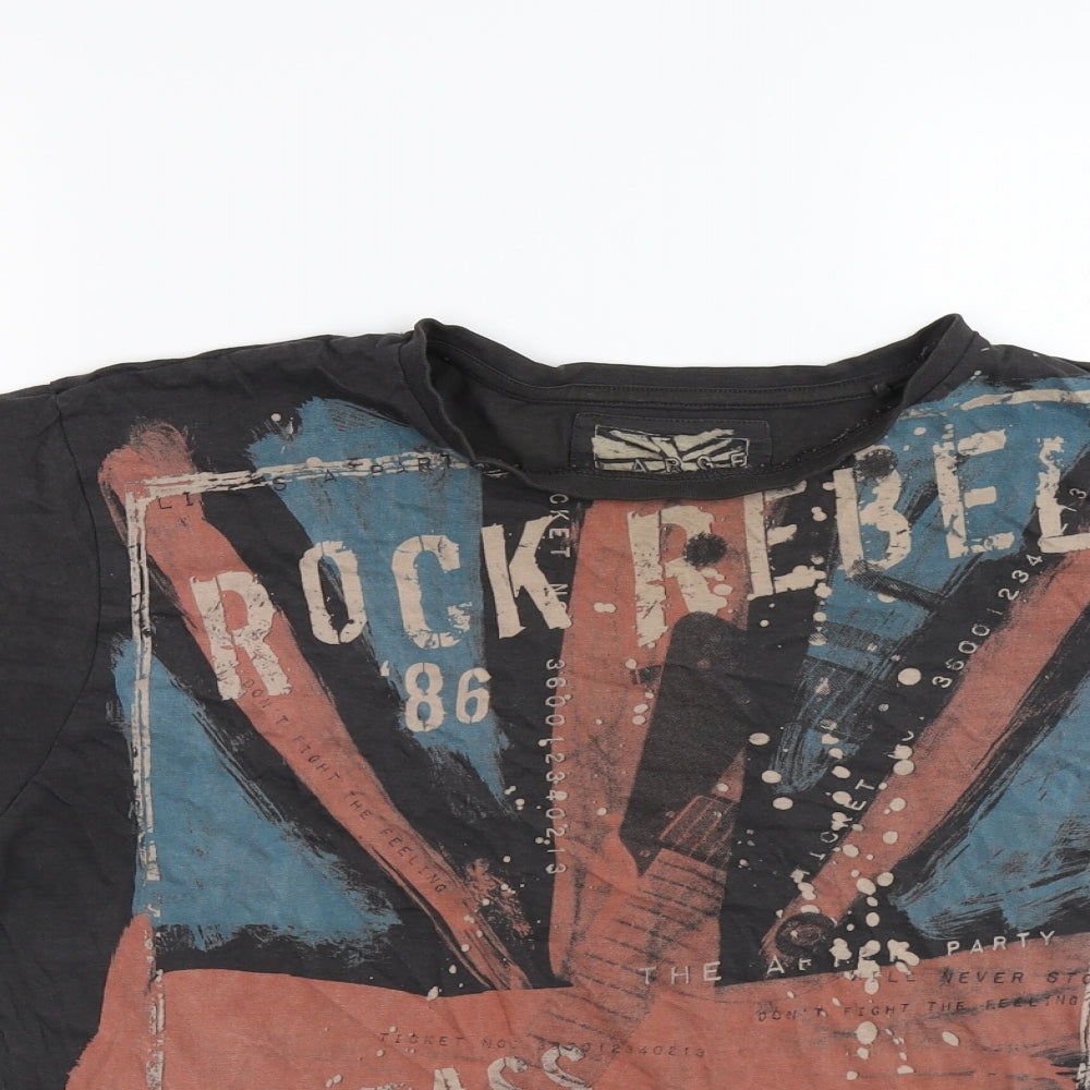 Cedarwood State Mens Grey    T-Shirt Size L  - DISTRESSEDROCK REBEL