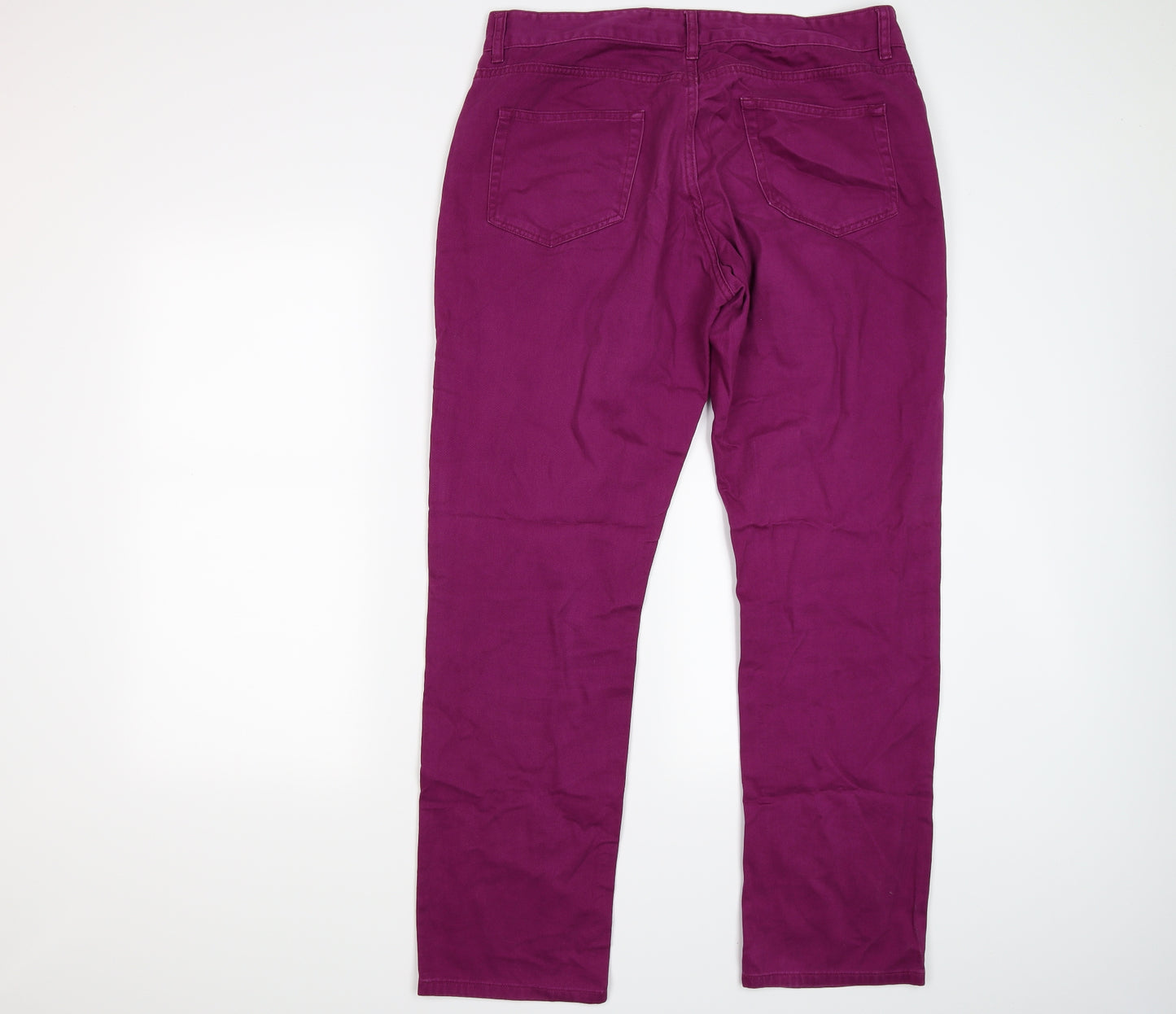 Crew Clothing Co Mens Purple  Denim Straight Jeans Size 34 L32 in