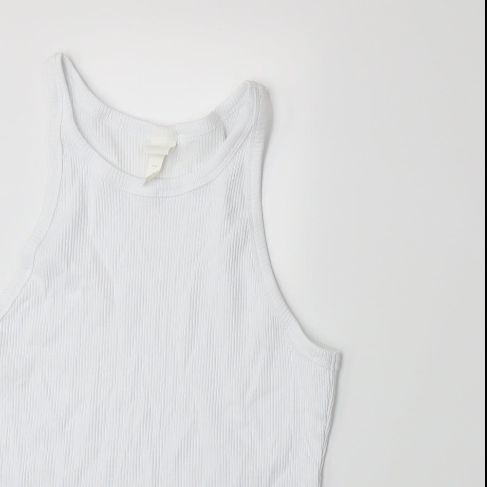 H&M Womens White   Basic Tank Size M