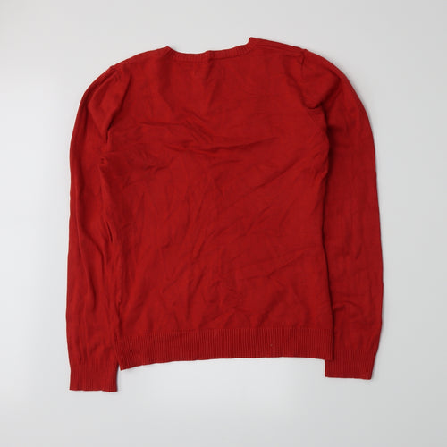 Lust Womens Red   Cardigan Jumper Size L