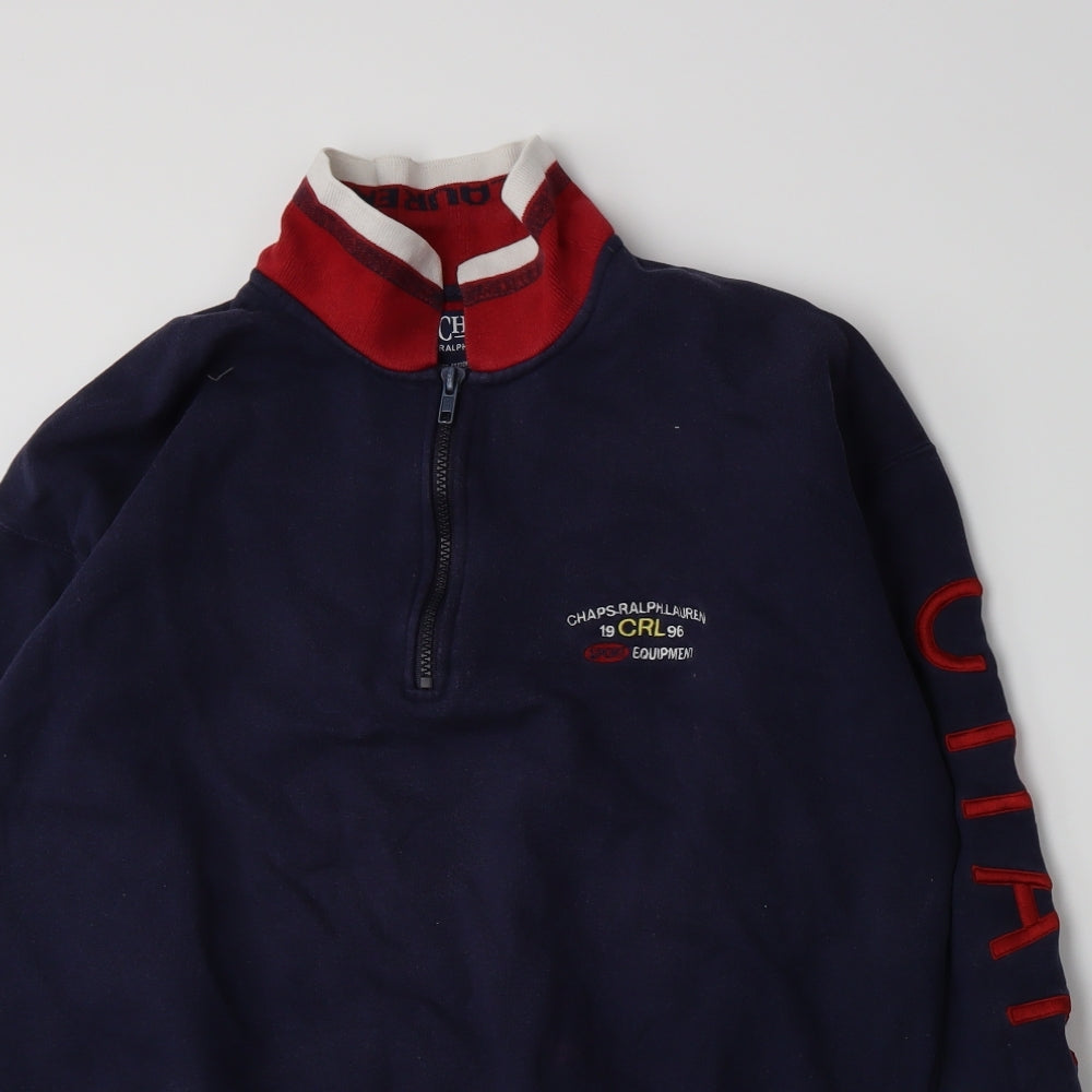 Ralph Lauren Sport Mens Blue   Henley Sweatshirt Size S