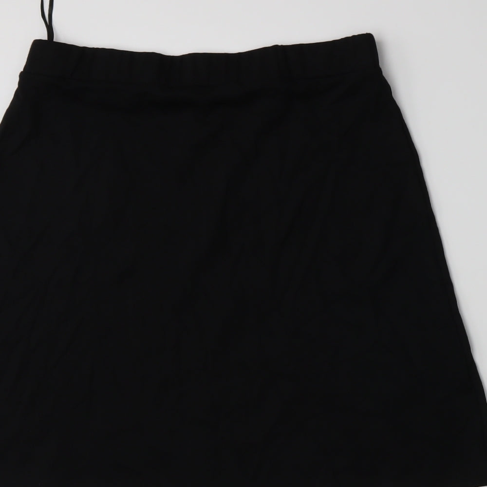 TU Womens Black Floral  A-Line Skirt Size 12