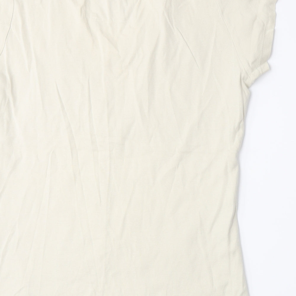 M&Co Womens Beige   Basic T-Shirt Size L