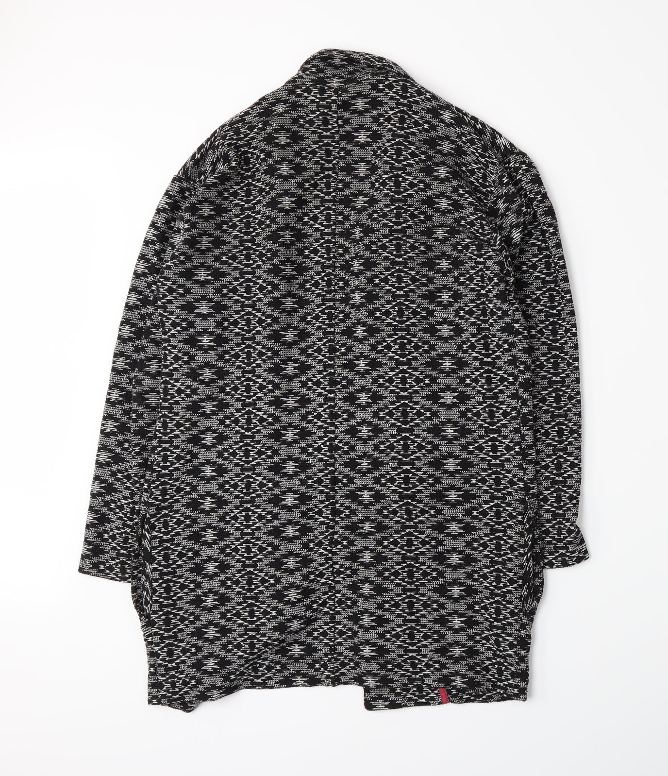 Miss Selfridge Womens Grey Geometric  Cardigan Jumper Size 6