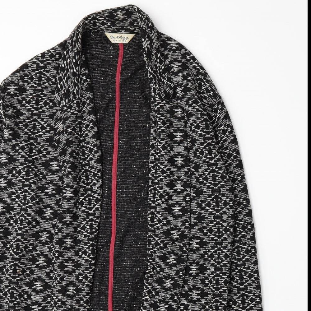 Miss Selfridge Womens Grey Geometric  Cardigan Jumper Size 6