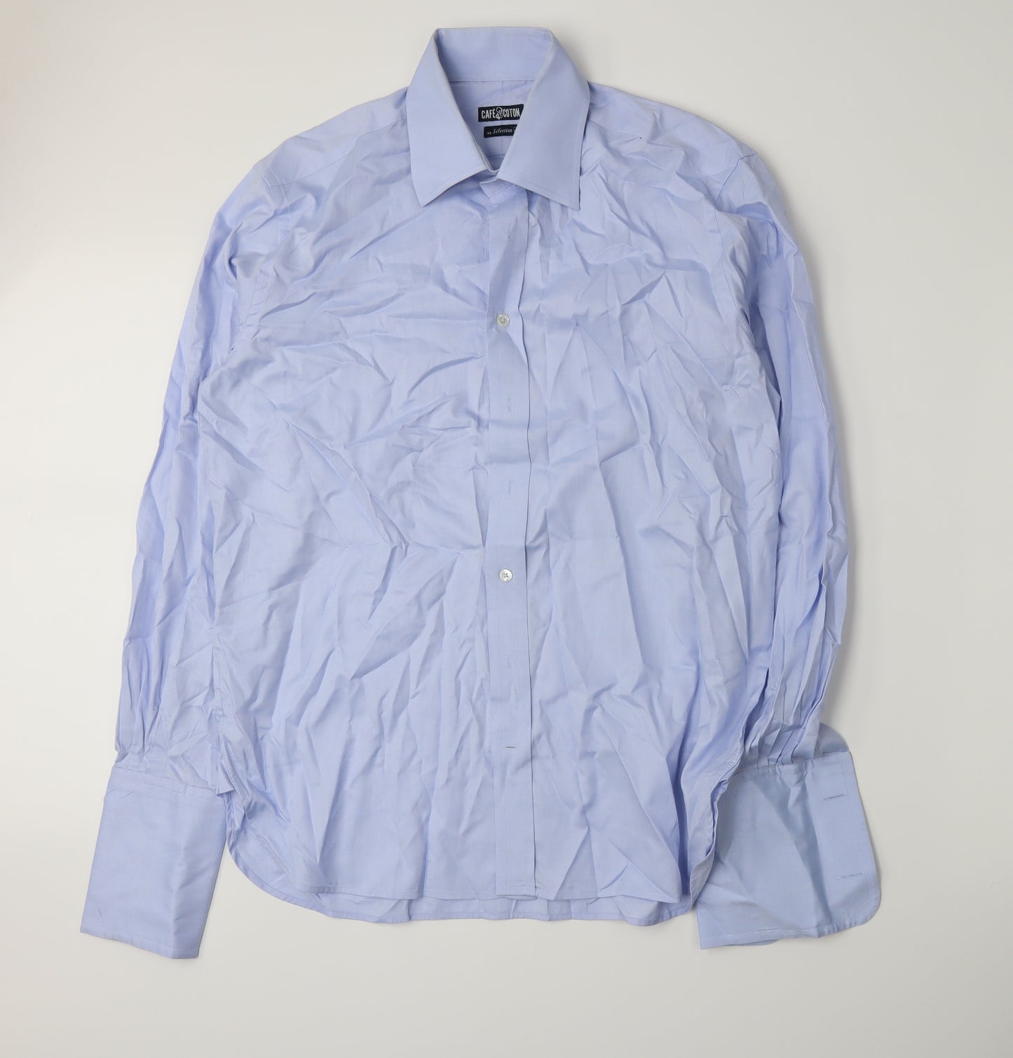 Café Coton Mens Blue    Dress Shirt Size 16.5