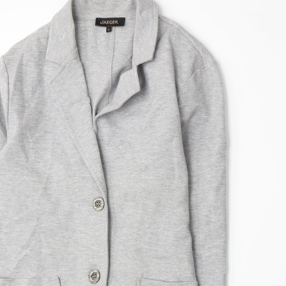 Jaeger Womens Grey   Jacket Blazer Size 12