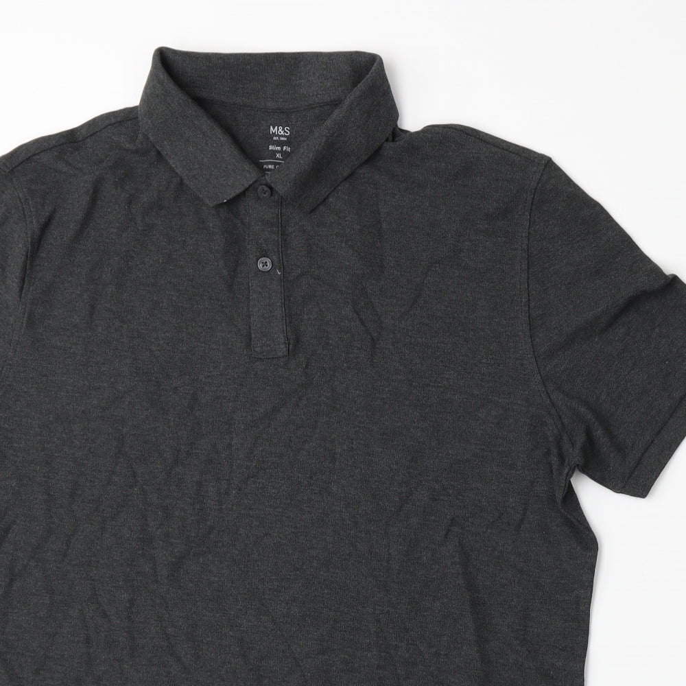 Marks and Spencer Mens Grey    Polo Size XL