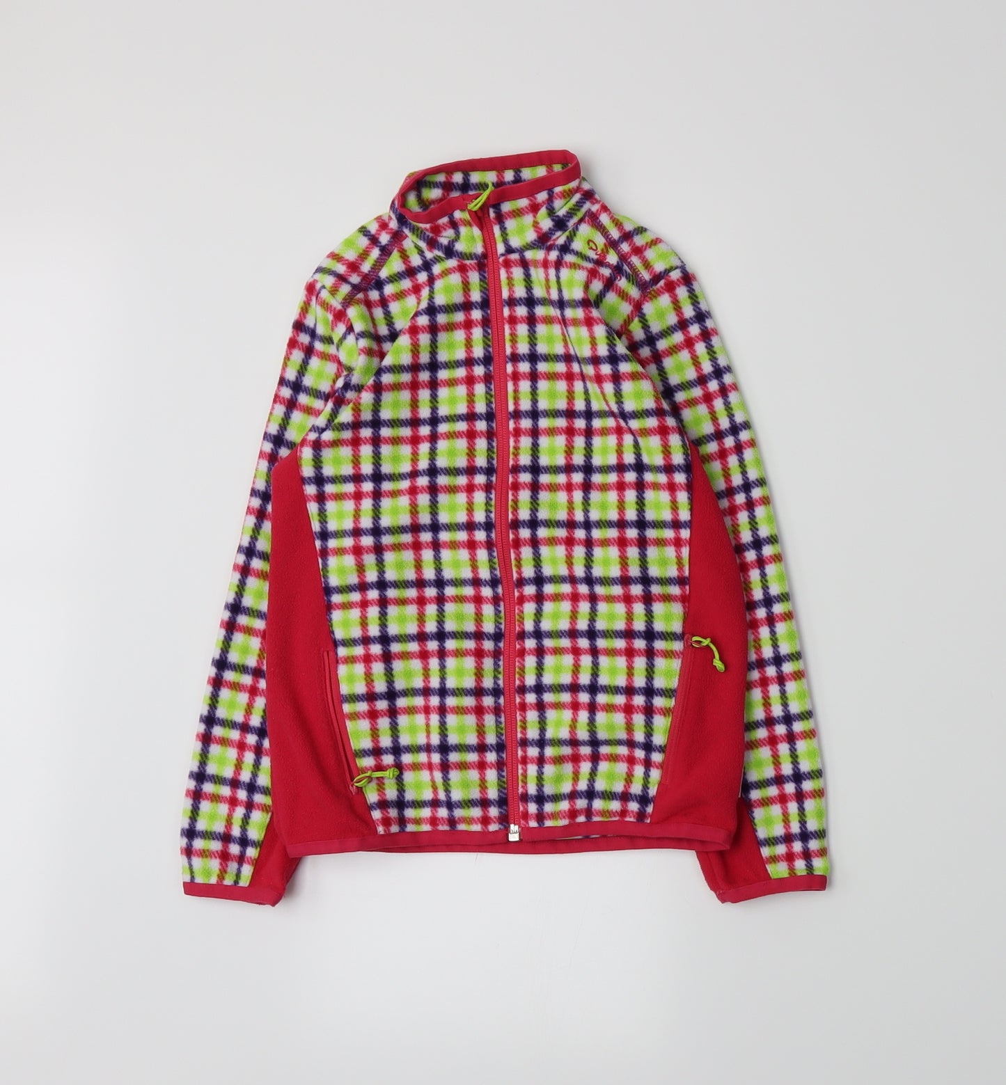 Quechua Girls Pink Plaid Fleece Jacket  Size 6 Years