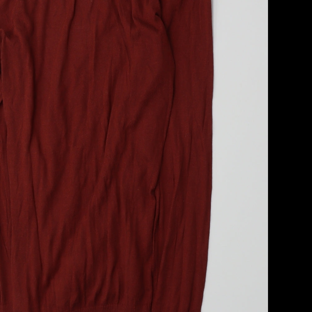 Wallis Womens Orange  Knit Pullover Jumper Size 16