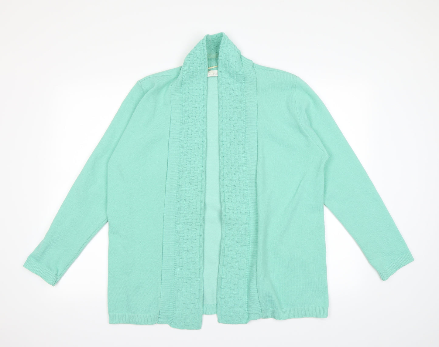 Classics Womens Green  Knit Cardigan Jumper Size M