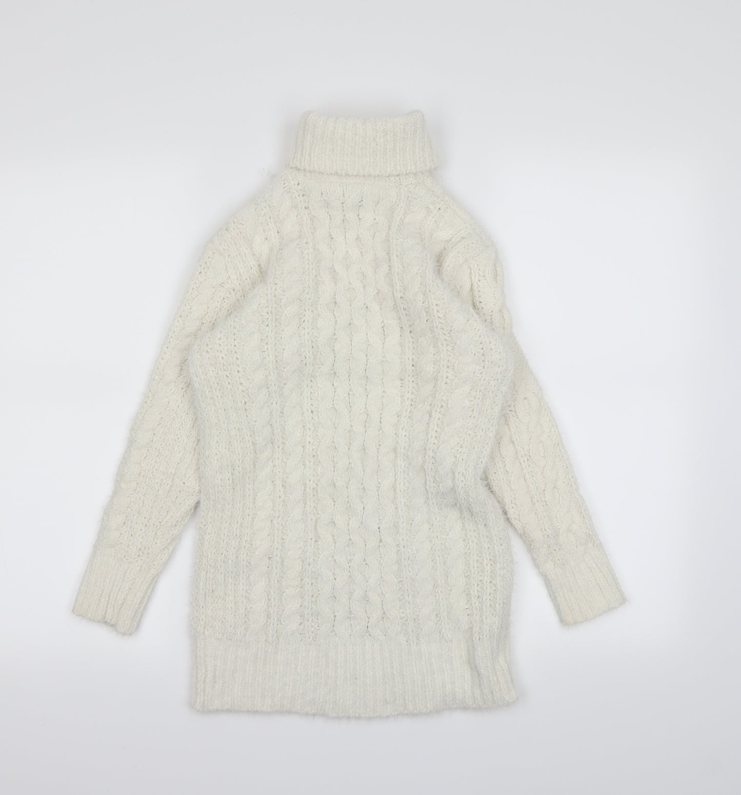 NEXT  Girls White   Jumper Dress  Size 8 Years