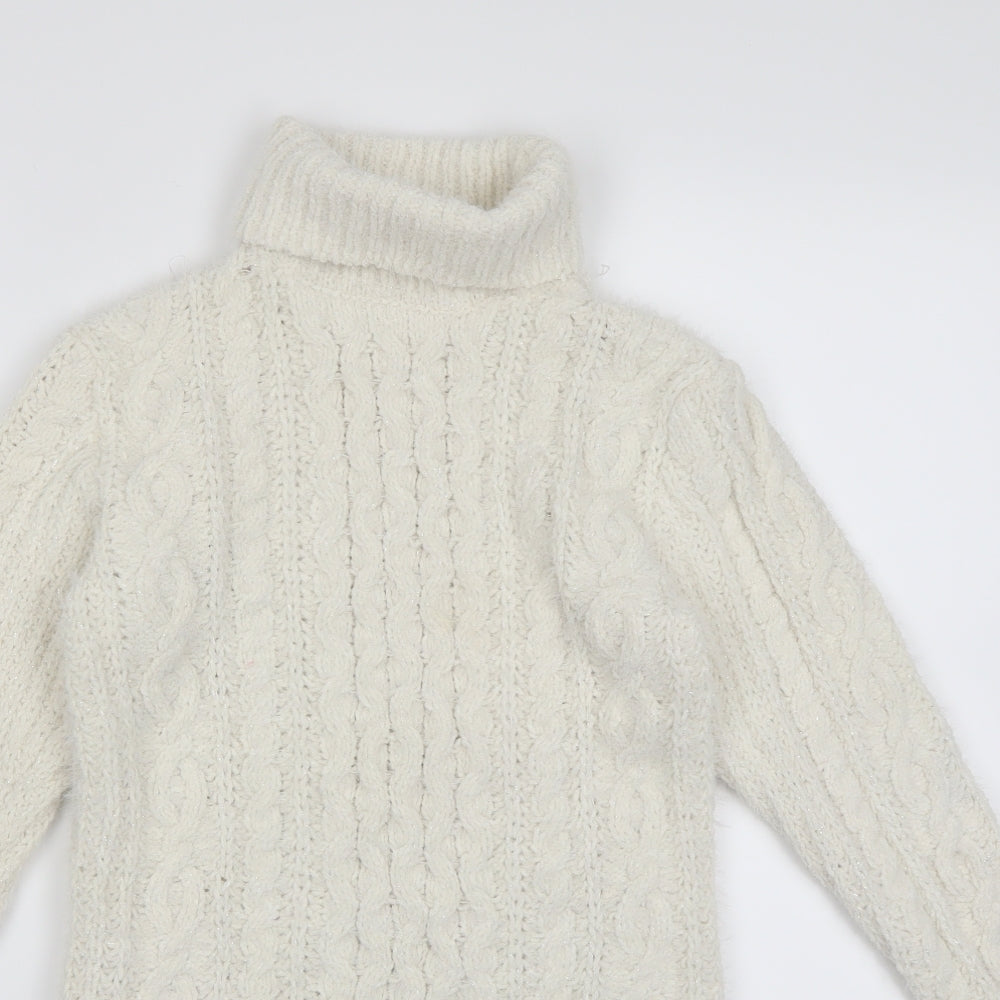 NEXT  Girls White   Jumper Dress  Size 8 Years