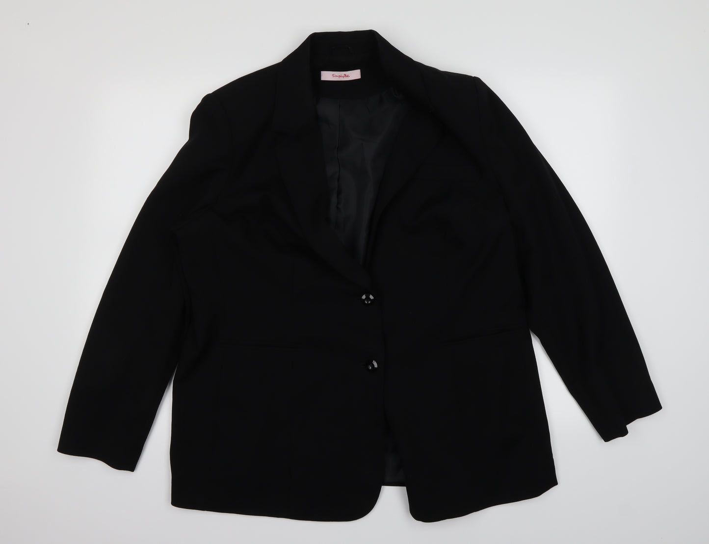 Simply Be Womens Black   Jacket Blazer Size 20