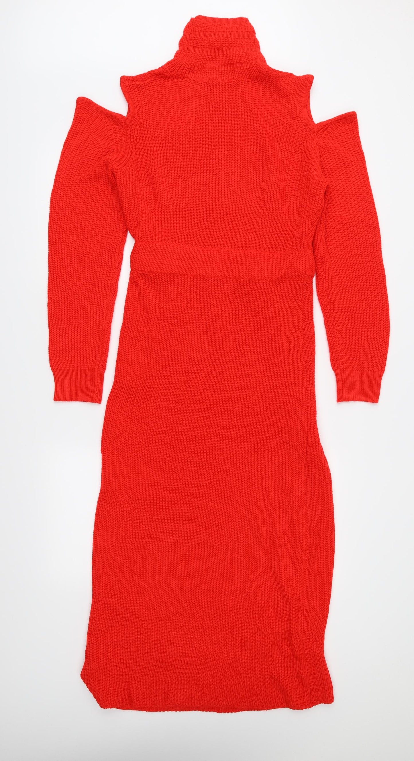 SheIn Womens Red  Knit Jumper Dress  Size L