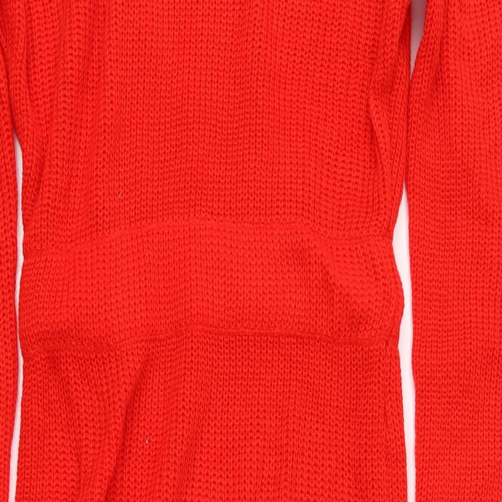 SheIn Womens Red  Knit Jumper Dress  Size L
