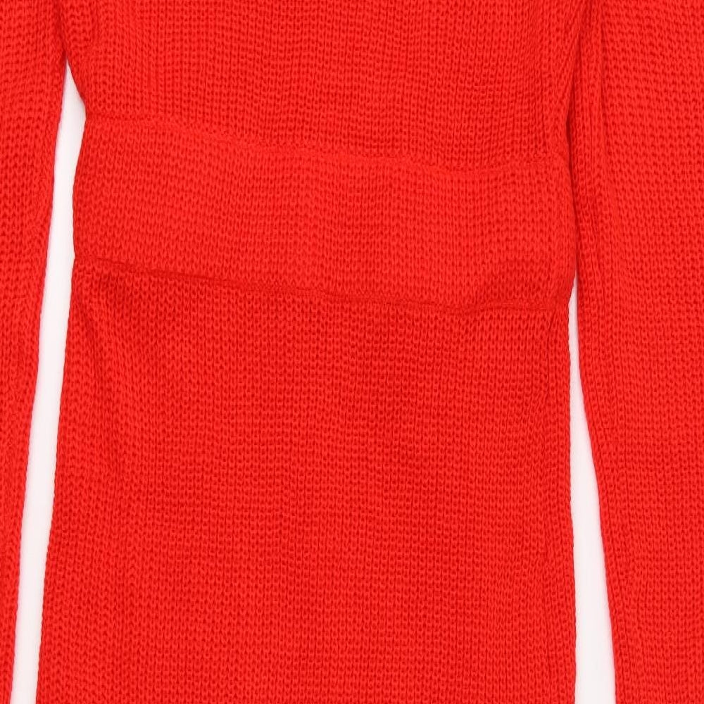 SheIn Womens Red  Knit Jumper Dress  Size L
