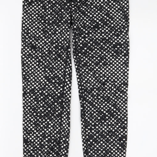 H&M Womens Black Polka Dot  Compression Leggings Size S L26 in