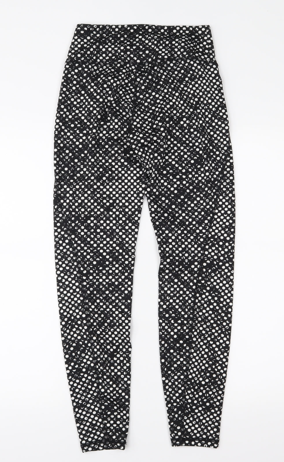 H&M Womens Black Polka Dot  Compression Leggings Size S L26 in