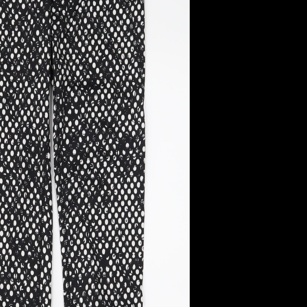 H&M Womens Black Polka Dot  Compression Leggings Size S L26 in