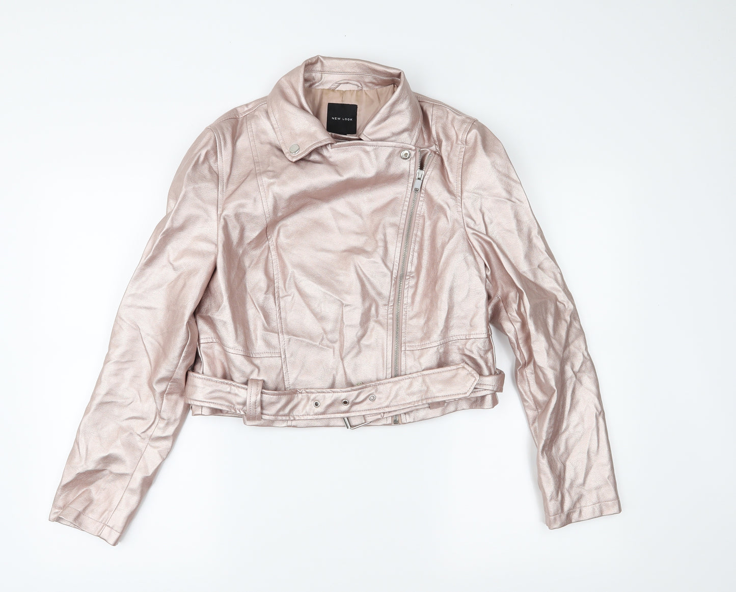 New Look Womens Pink   Biker Jacket Size 12