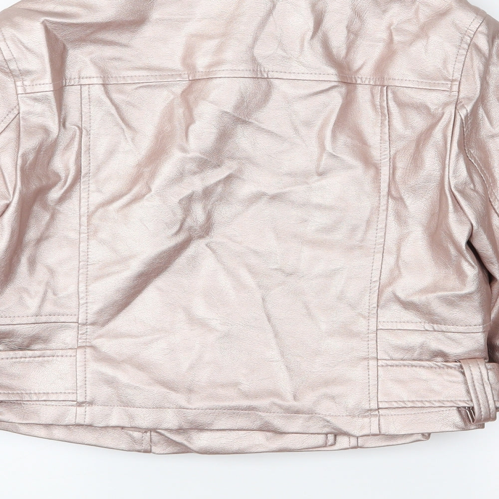 New Look Womens Pink   Biker Jacket Size 12