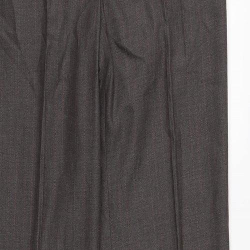 NEXT Womens Brown Striped  Trousers  Size 8 L31 in