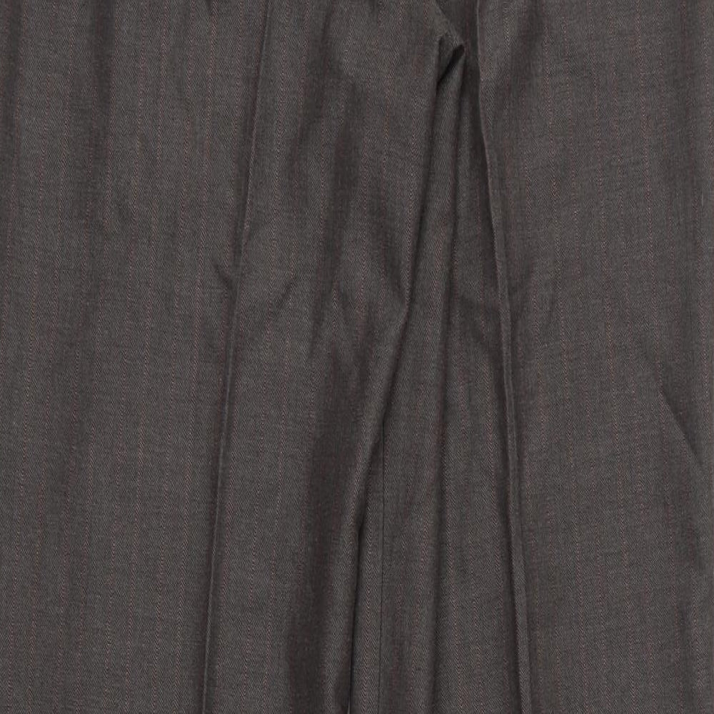 NEXT Womens Brown Striped  Trousers  Size 8 L31 in
