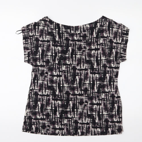 NEXT Womens Purple Geometric Jersey Basic T-Shirt Size 14
