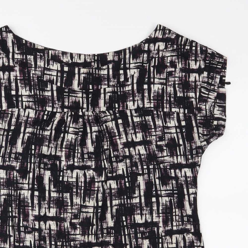 NEXT Womens Purple Geometric Jersey Basic T-Shirt Size 14