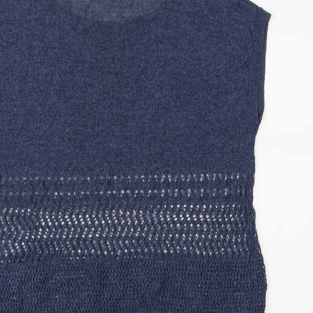 Marks and Spencer Womens Blue  Knit Pullover Jumper Size 14