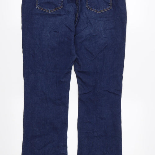 Per Una Womens Blue  Denim Flared Jeans Size 14 L31 in