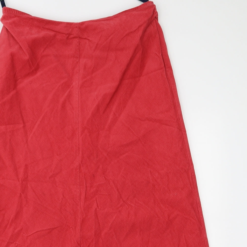 Boden Womens Red  Corduroy A-Line Skirt Size 14
