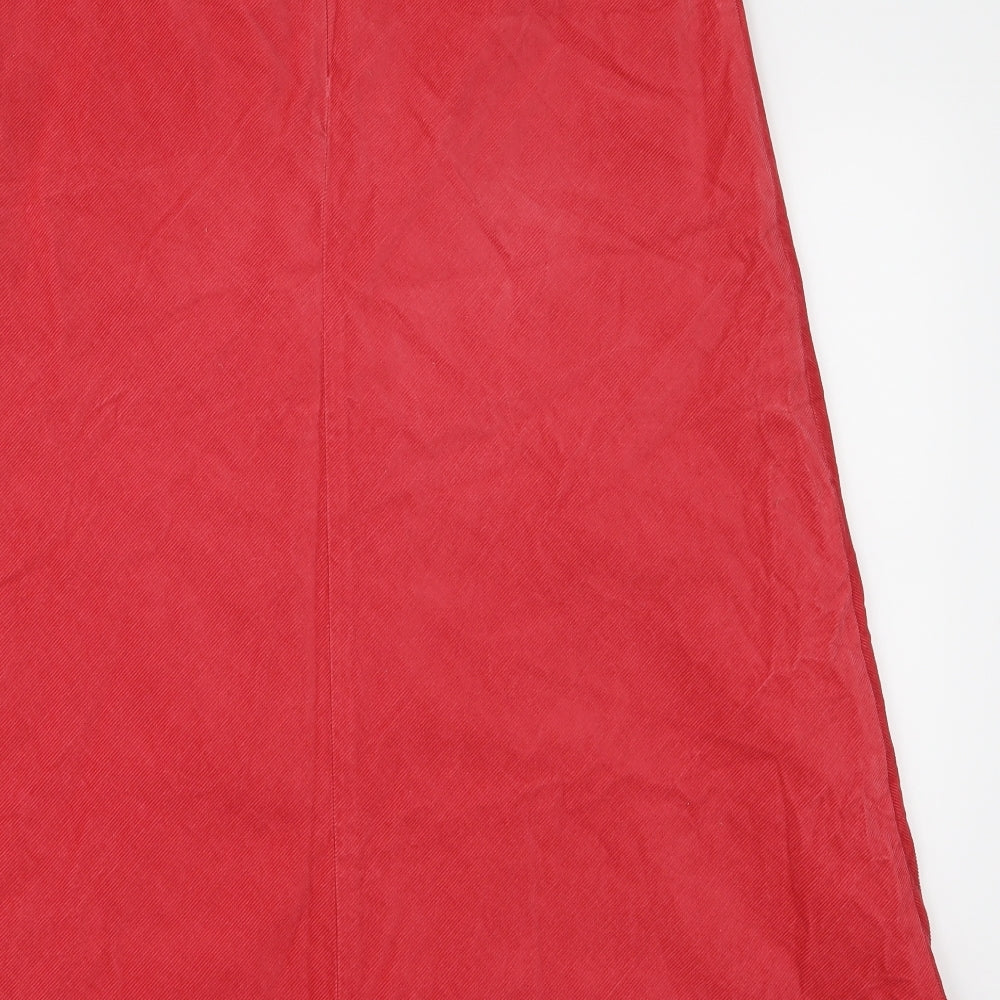 Boden Womens Red  Corduroy A-Line Skirt Size 14