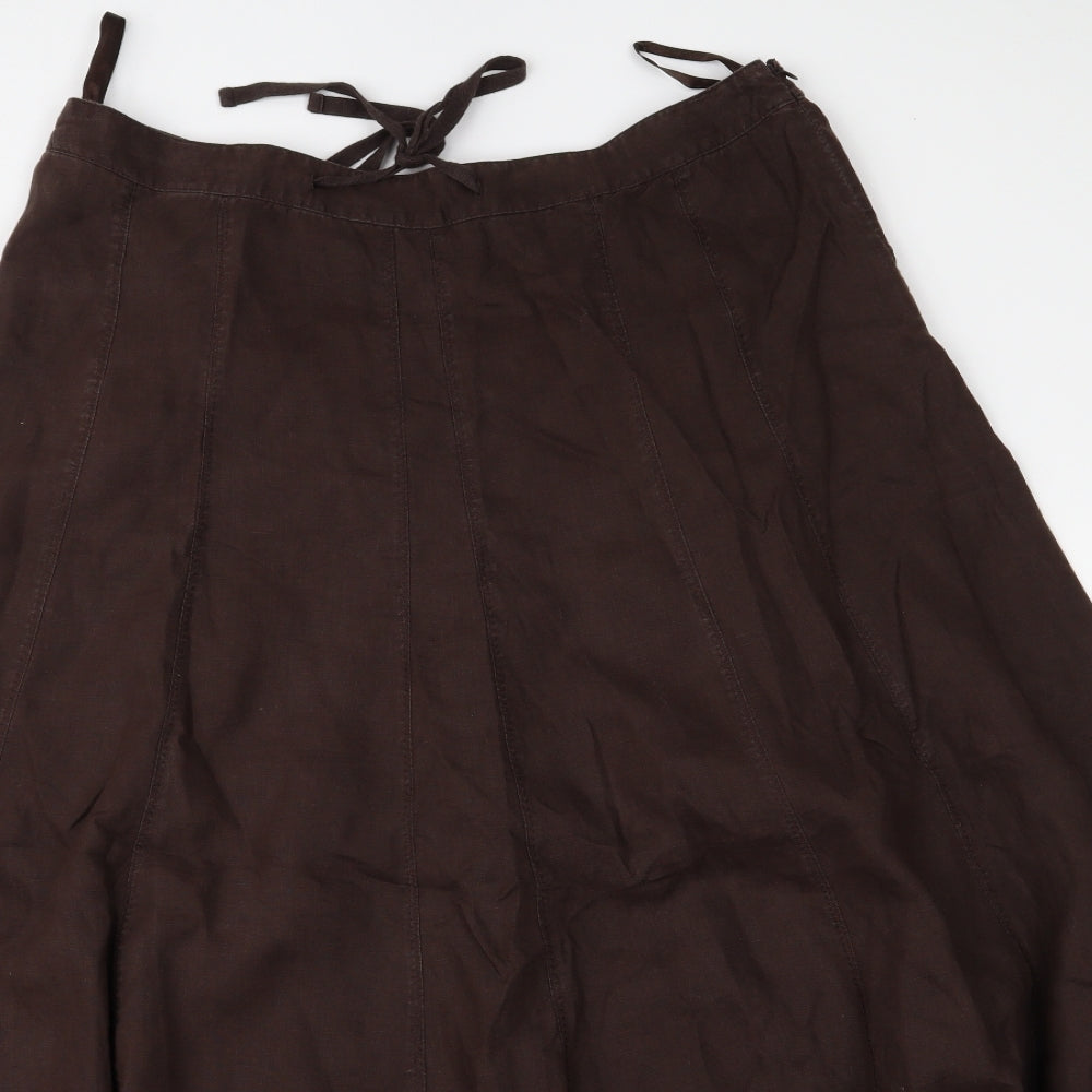 Laura Ashley Womens Brown   A-Line Skirt Size 14