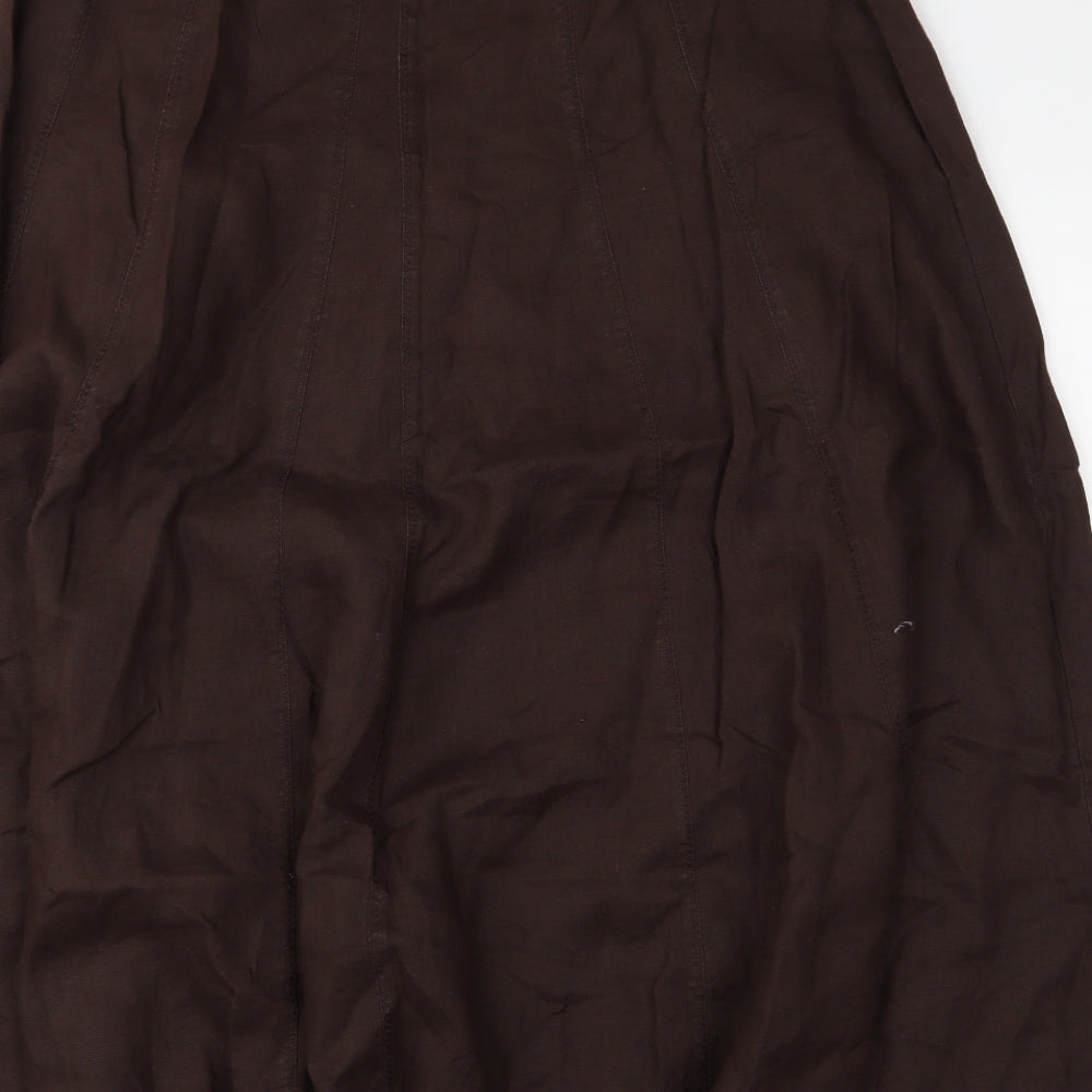 Laura Ashley Womens Brown   A-Line Skirt Size 14