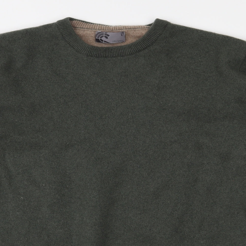 John Lewis Mens Green  Knit Pullover Jumper Size L