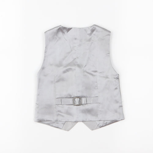 Marks and Spencer Boys Silver   Jacket Waistcoat Size 12-18 Months