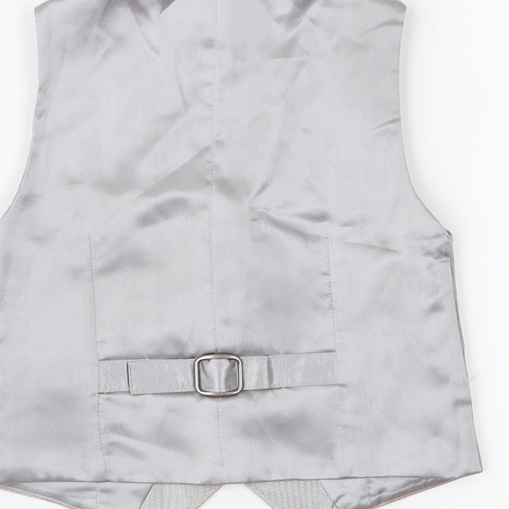 Marks and Spencer Boys Silver   Jacket Waistcoat Size 12-18 Months