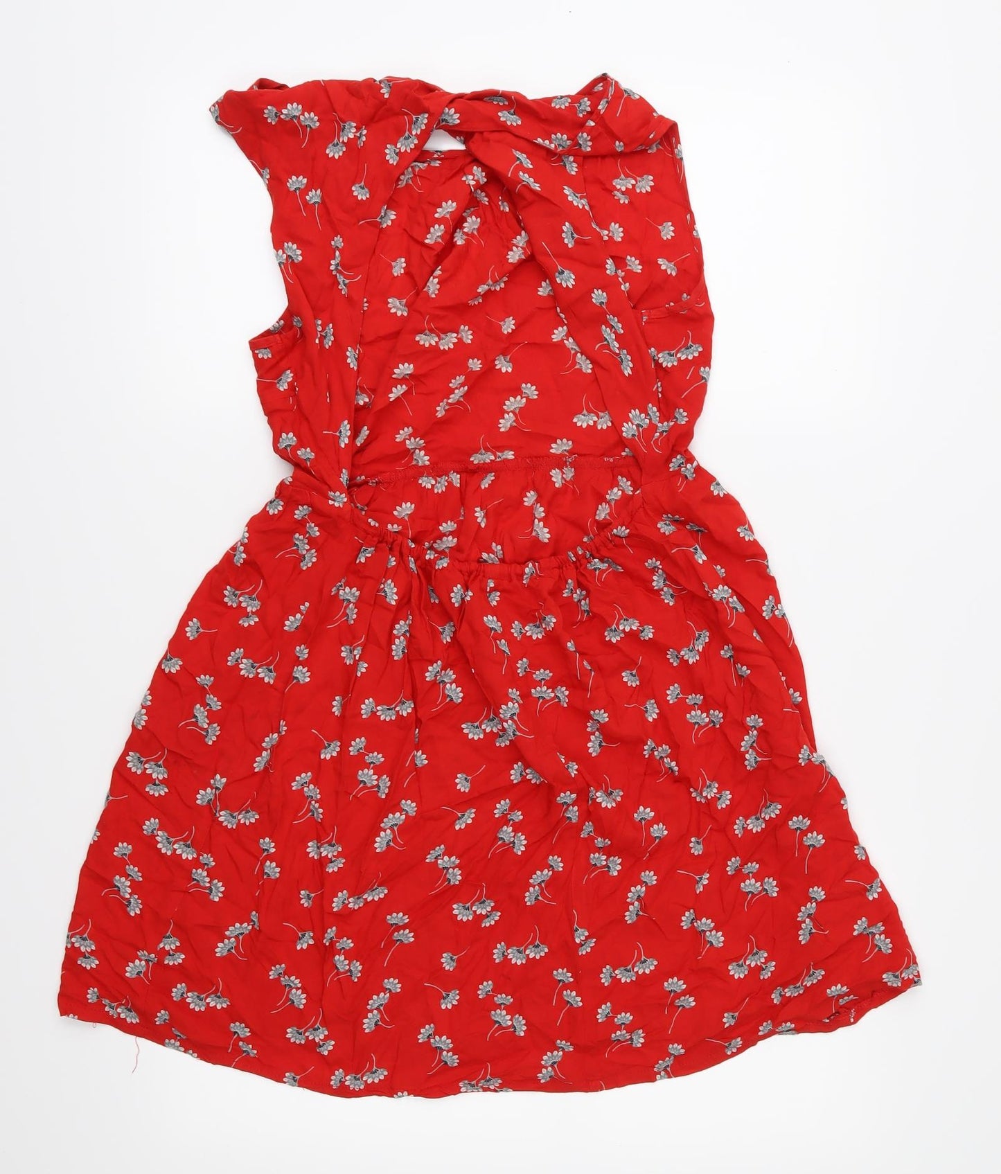 New Look Womens Red Floral  Fit & Flare  Size 12