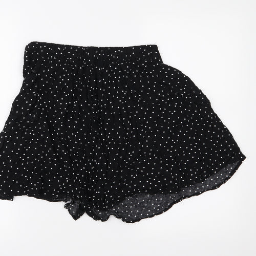New Look Womens Black Polka Dot  Flare Skirt Size 12