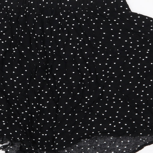 New Look Womens Black Polka Dot  Flare Skirt Size 12