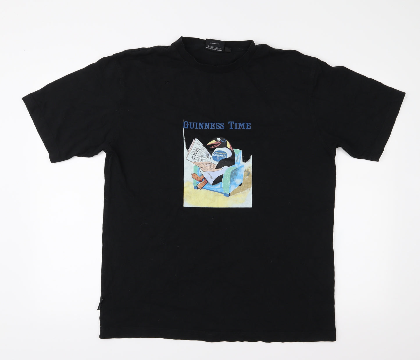 Guinness Mens Black  Jersey  T-Shirt Size M  - Guinness