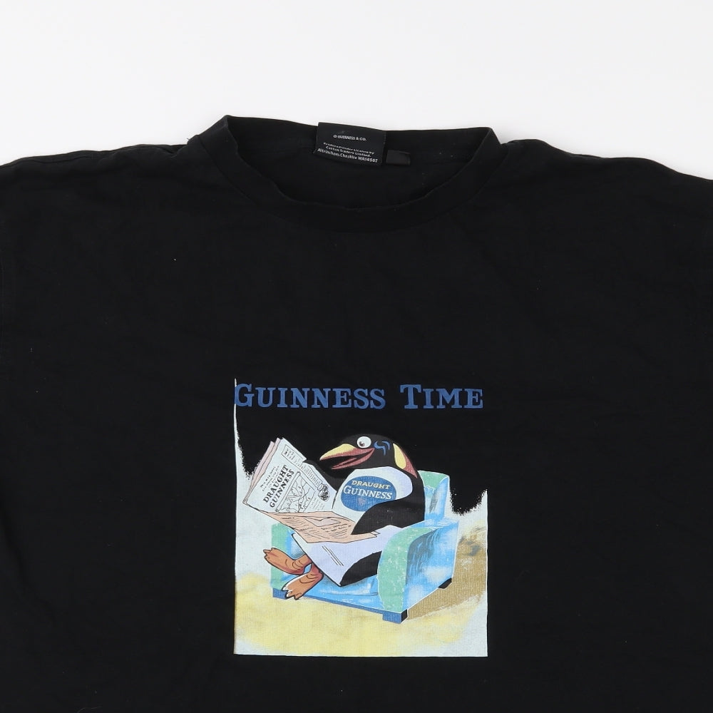 Guinness Mens Black  Jersey  T-Shirt Size M  - Guinness