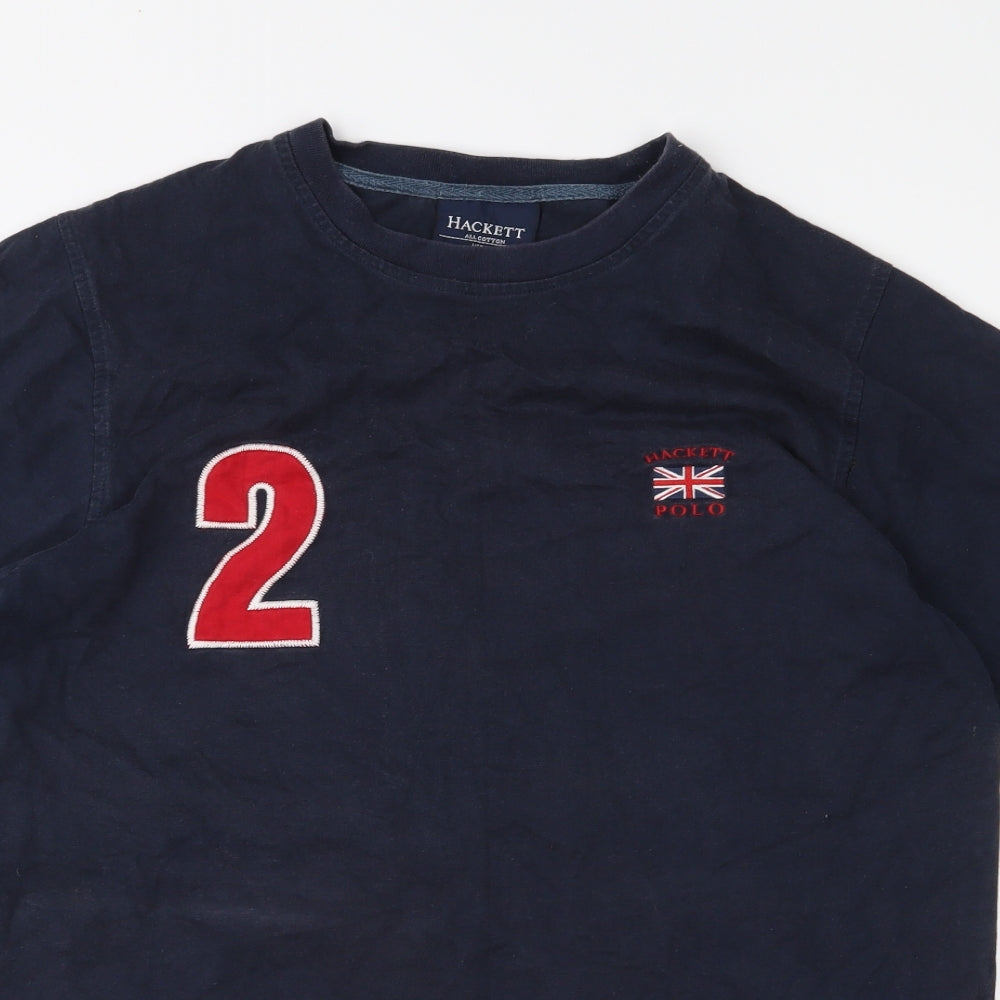 Hackett Mens Blue  Jersey  T-Shirt Size M