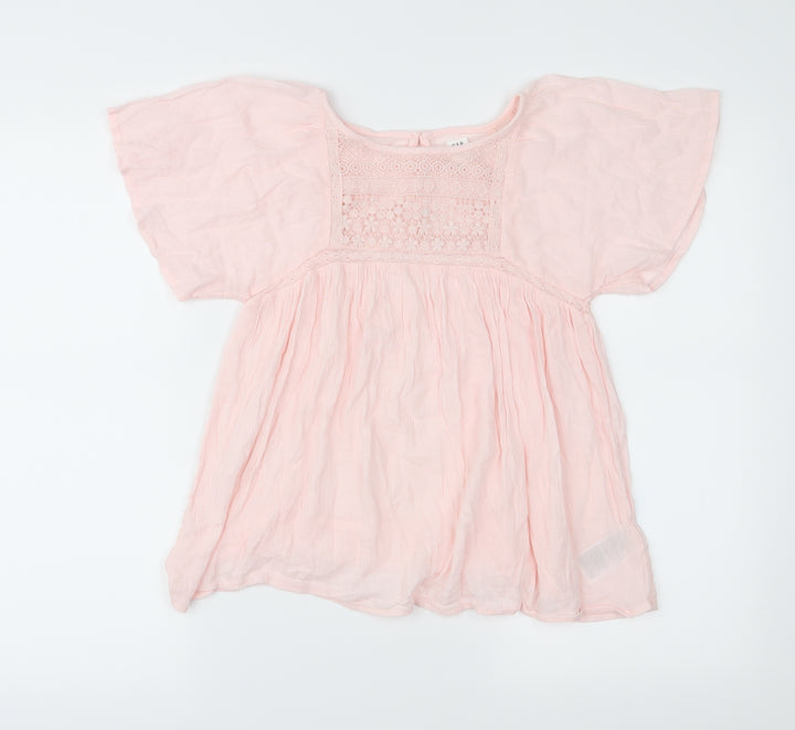 Gap Girls Pink Basic Blouse Size 10 Years